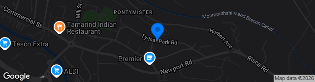 Map showing Ty-Isaf Park