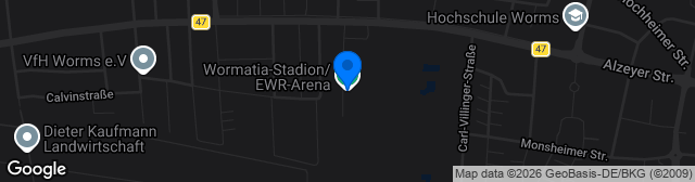 Map showing EWR-Arena