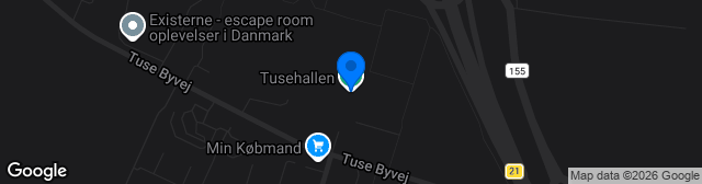 Map showing Tusehallen