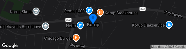 Map showing Korup Hallen
