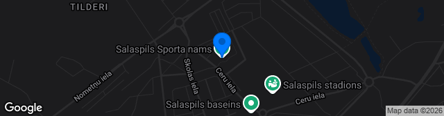 Map showing Salaspils sporta nama stadions