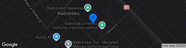 Map showing Radviliškio miesto centrinis stadionas
