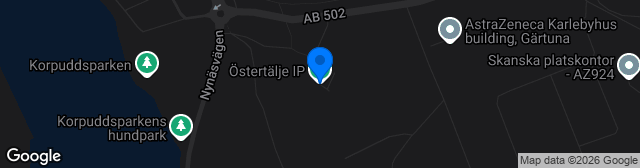 Map showing Östertälje IP B