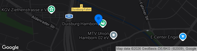 Map showing Kunstrasenplatz FSV Duisburg