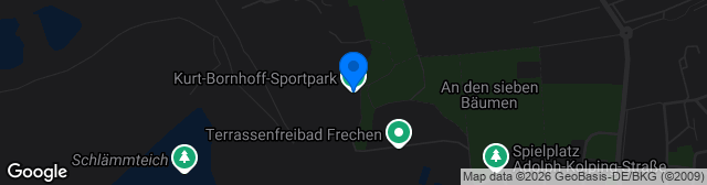Map showing Kunstrasenplatz Kurt-Bornhoff-Sportpark