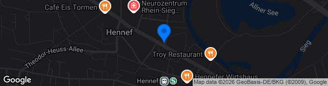 Map showing Stadion im Sportzentrum Hennef