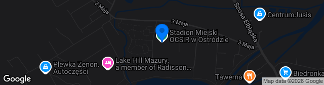 Map showing Stadion Sokoła Ostróda