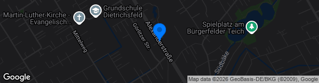 Map showing Stadion an der Alexanderstraße