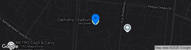 Map showing Stadion Zakhidnyi