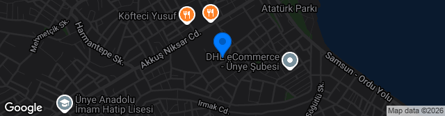 Map showing Ünye İlçe Stadyumu