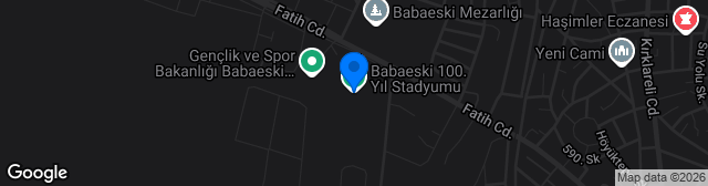 Map showing Babaeski 100. Yıl Stadyumu
