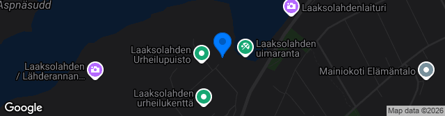 Map showing Laaksolahden tekonurmi