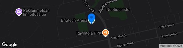 Map showing Paloheinän tekonurmi