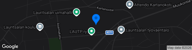 Map showing Lauritsalan tekonurmi