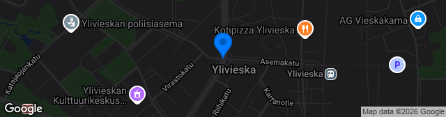 Map showing Ylivieska Keskuskenttä