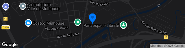 Map showing Stade Joseph Biechlin