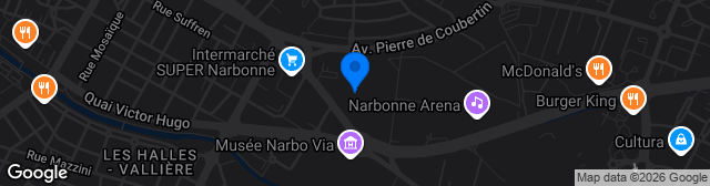 Map showing Parc des Sports Et de l'Amitié