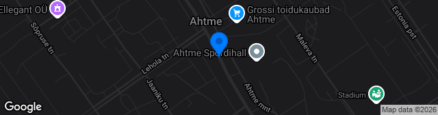 Map showing Ahtme Gümnaasiumi kunstmuru