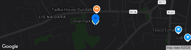 Map showing Oriel Park