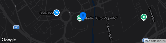 Map showing Stadio Ciro Vigorito