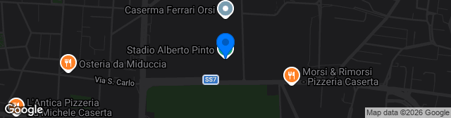 Map showing Stadio Comunale Alberto Pinto