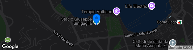 Map showing Stadio Giuseppe Sinigaglia
