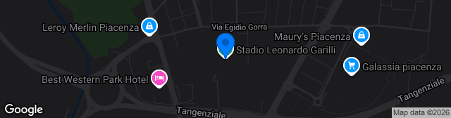 Map showing Stadio Leonardo Garilli