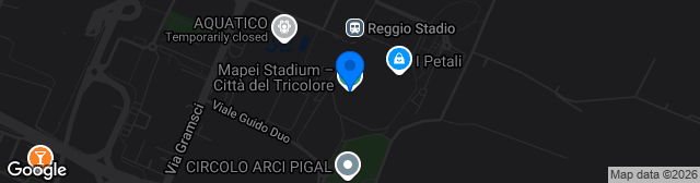 Map showing MAPEI Stadium - Città del Tricolore