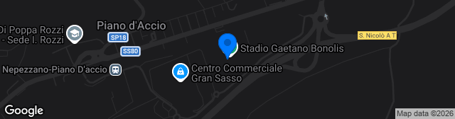 Map showing Stadio Gaetano Bonolis