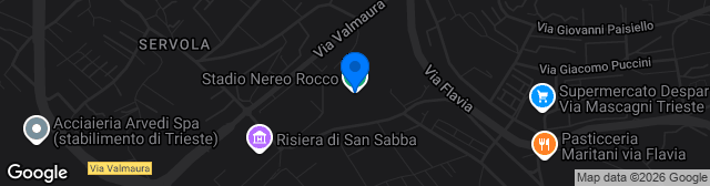 Map showing Stadio Nereo Rocco